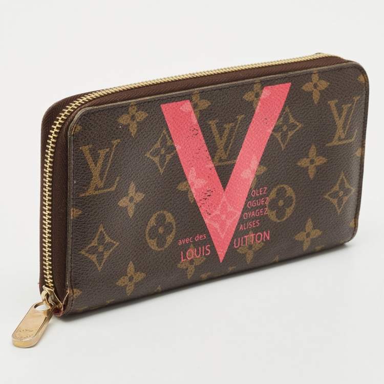 Pre Owned Louis Vuitton Monogram Canvas V Zippy Wallet