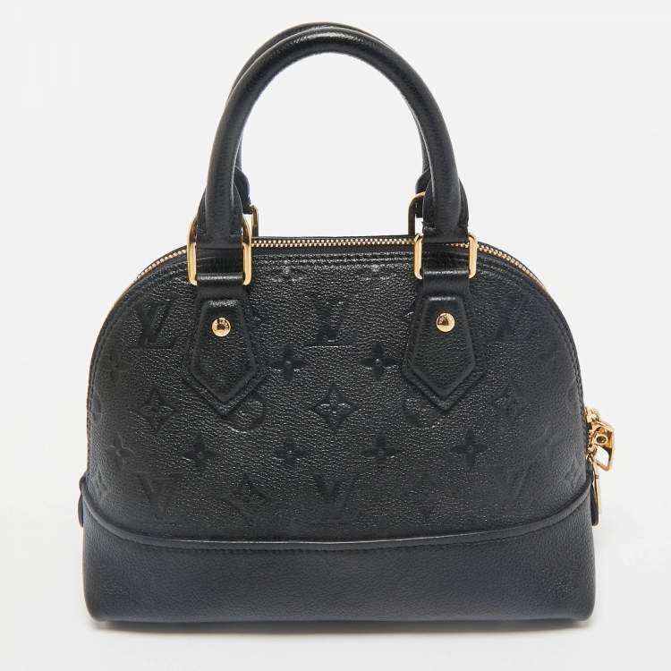 Pre Owned Louis Vuitton Black Monogram Empreinte Leather Neo Alma BB Bag