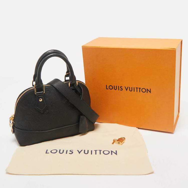 Pre Owned Louis Vuitton Black Monogram Empreinte Leather Neo Alma BB Bag