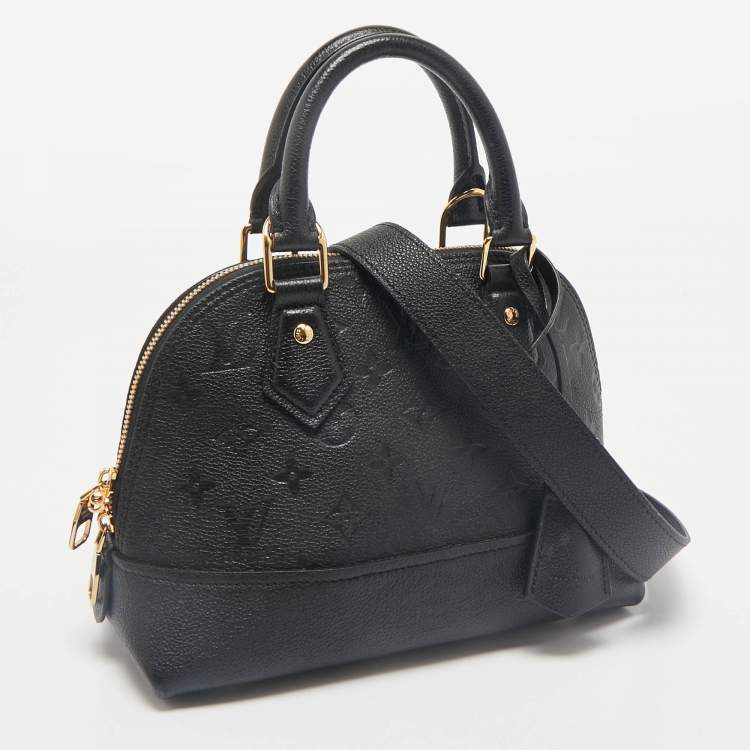 Pre Owned Louis Vuitton Black Monogram Empreinte Leather Neo Alma BB Bag