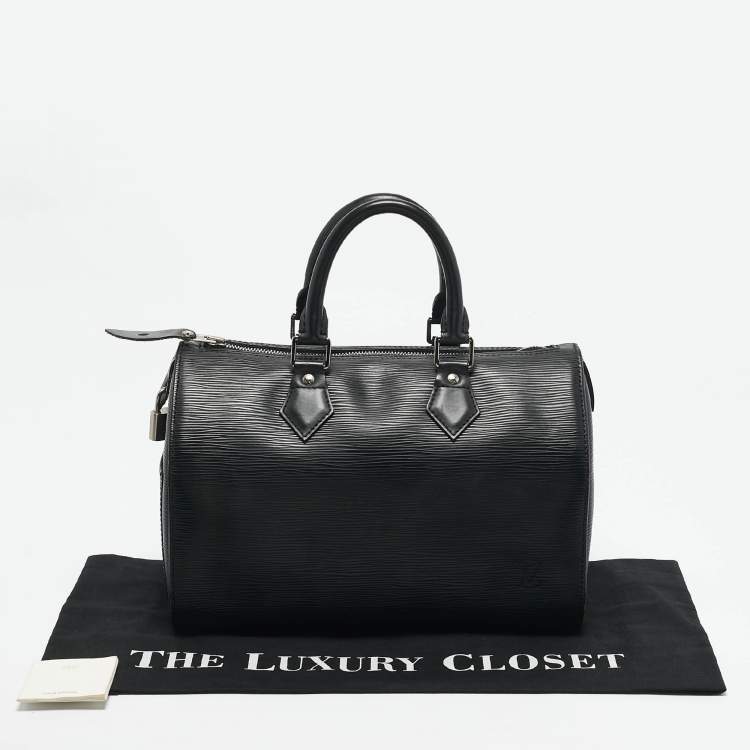 Pre Owned Louis Vuitton Black Epi Leather Speedy 30 Bag