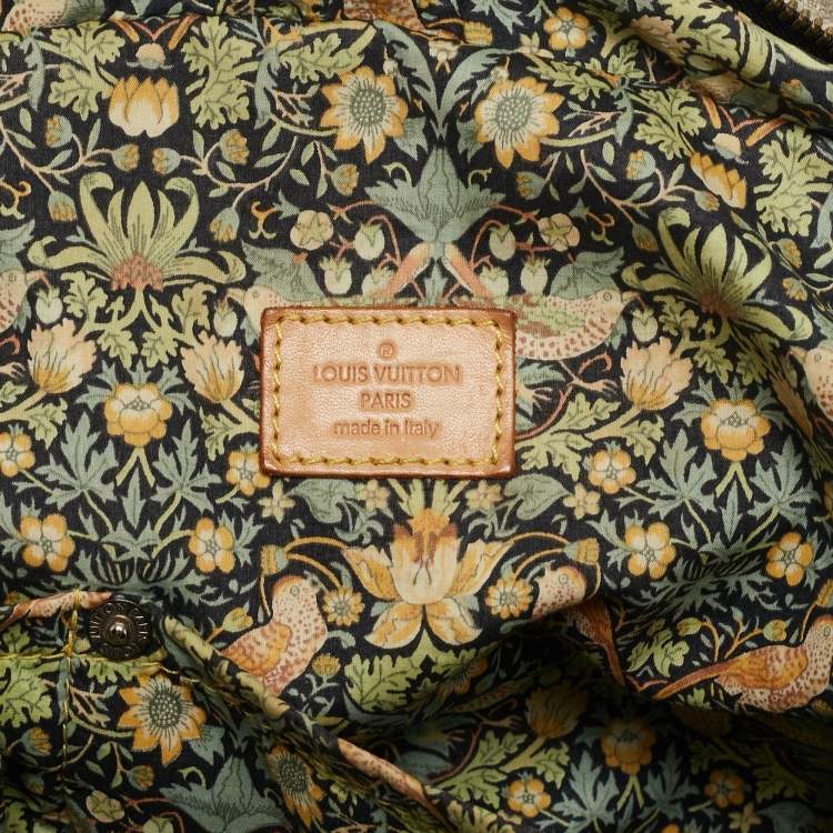 Pre Owned Louis Vuitton Grey Monogram Denim Patchwork Limited Edition Bowly Bag