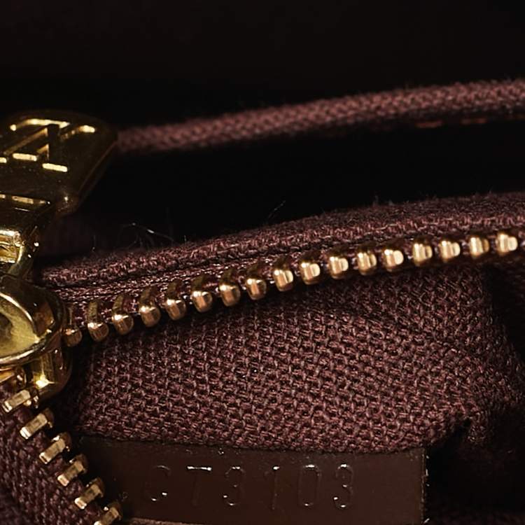 Pre Owned Louis Vuitton Damier Ebene Canvas Sac Plat PM Bag