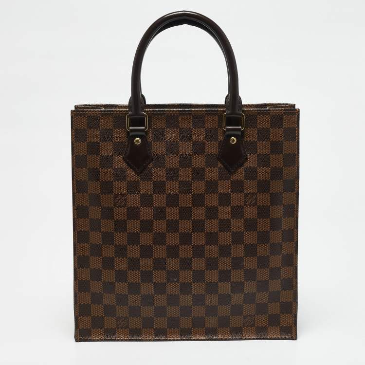 Pre Owned Louis Vuitton Damier Ebene Canvas Sac Plat PM Bag