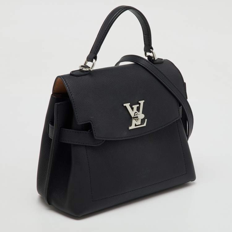 Pre Owned Louis Vuitton Black Leather LockMe Ever BB Bag