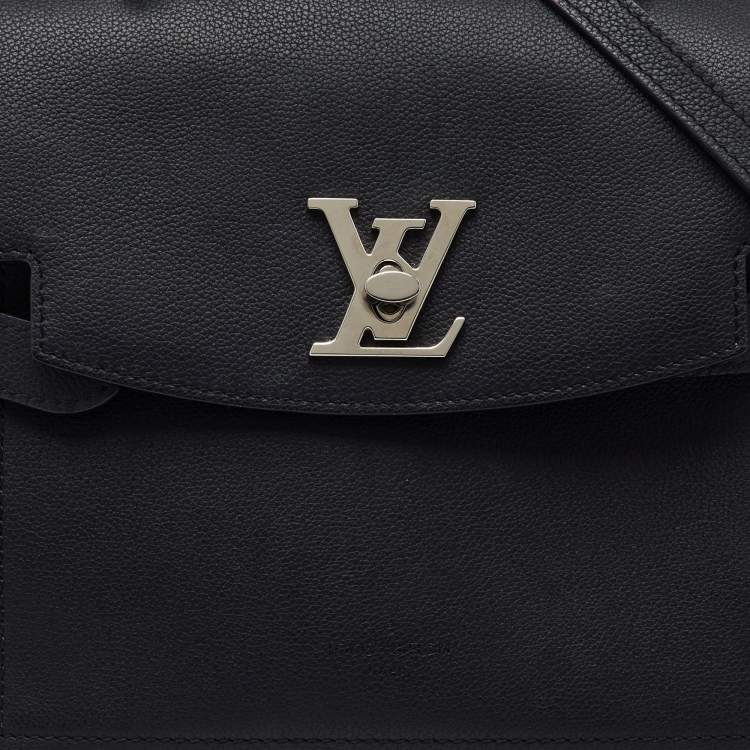 Pre Owned Louis Vuitton Black Leather LockMe Ever BB Bag