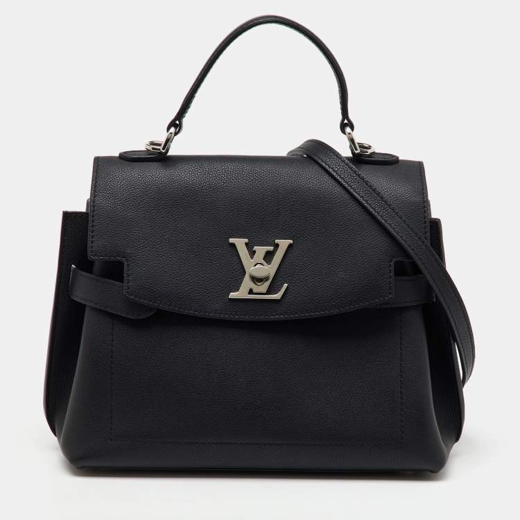 Pre Owned Louis Vuitton Black Leather LockMe Ever BB Bag