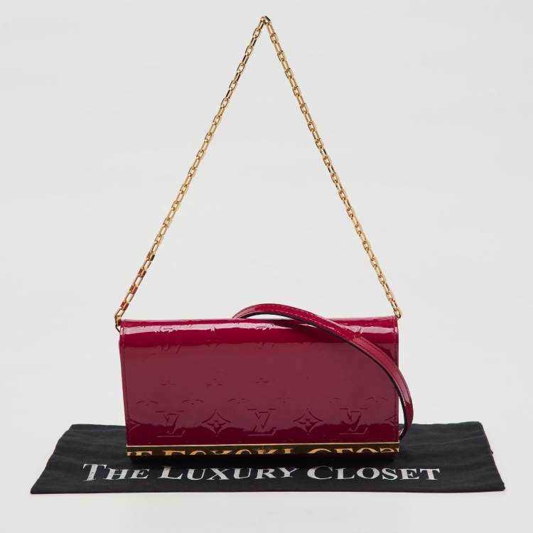 Pre Owned Louis Vuitton Indian Rose Monogram Vernis Ana Clutch Bag
