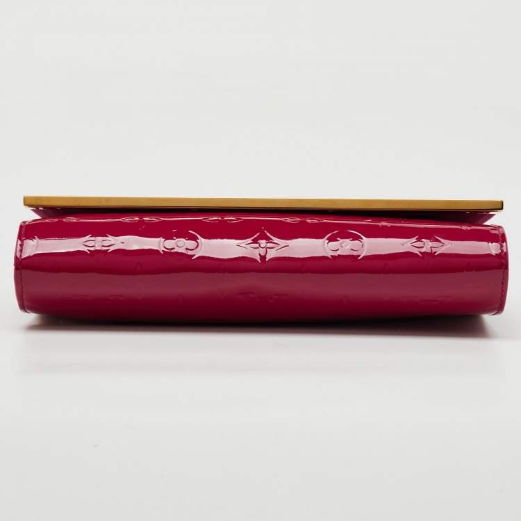 Pre Owned Louis Vuitton Indian Rose Monogram Vernis Ana Clutch Bag