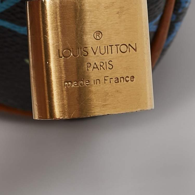 Pre Owned Louis Vuitton Black Multicolor Monogram Canvas Nano Speedy Bag