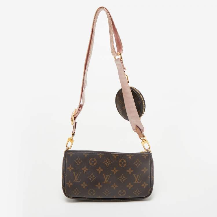 Pre Owned Louis Vuitton Pink Monogram Canvas Multi Pochette Accessories Bag