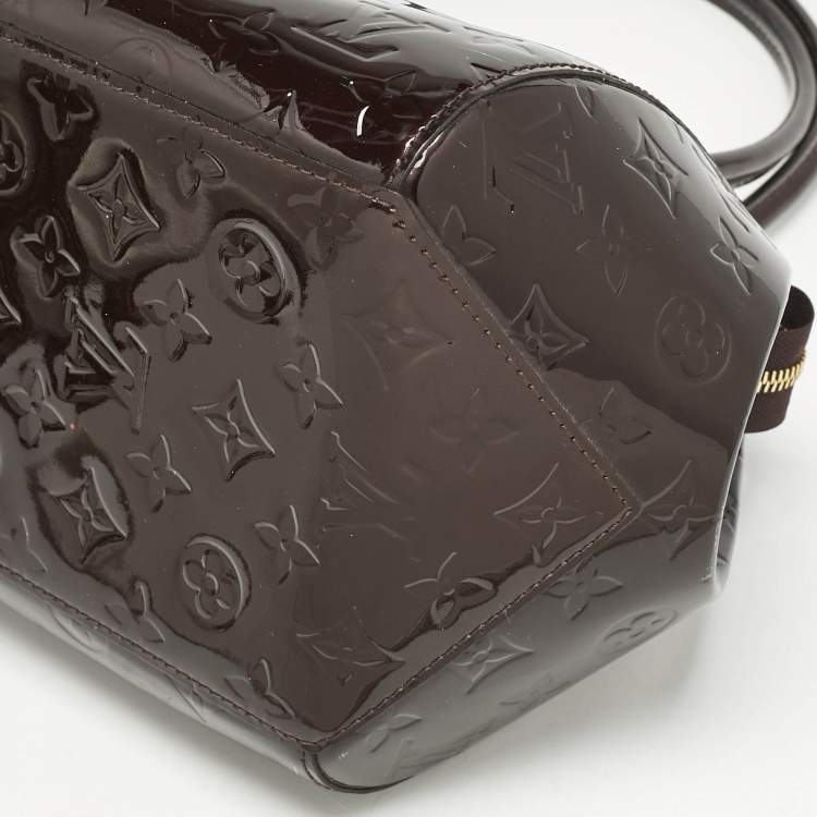 Pre Owned Louis Vuitton Amarante Monogram Vernis Sherwood GM Bag