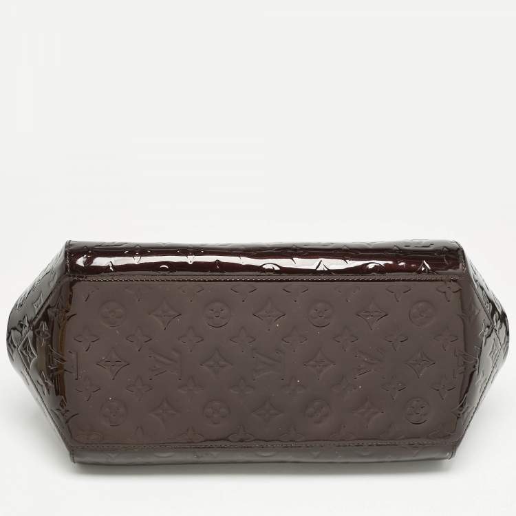 Pre Owned Louis Vuitton Amarante Monogram Vernis Sherwood GM Bag