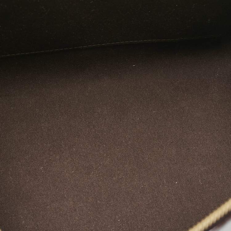 Pre Owned Louis Vuitton Amarante Monogram Vernis Sherwood GM Bag