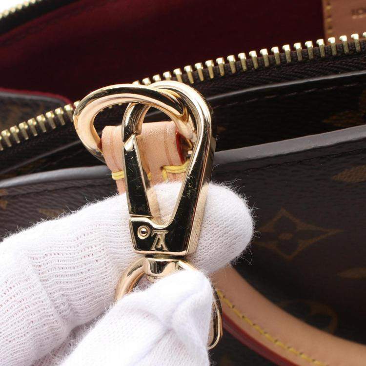 Pre Owned Louis Vuitton Brown Coated Canvas Leather Monogram Petit Palais PM Handbag 
