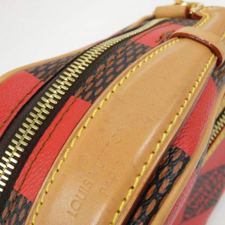 Pre Owned Louis Vuitton Red/Brown Damier Pop Chess Messenger Bag