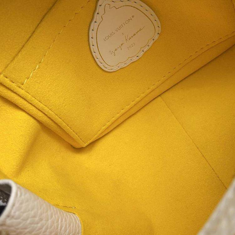 Pre Owned Louis Vuitton White Monogram Empreinte Yayoi Kusama Square Bag 