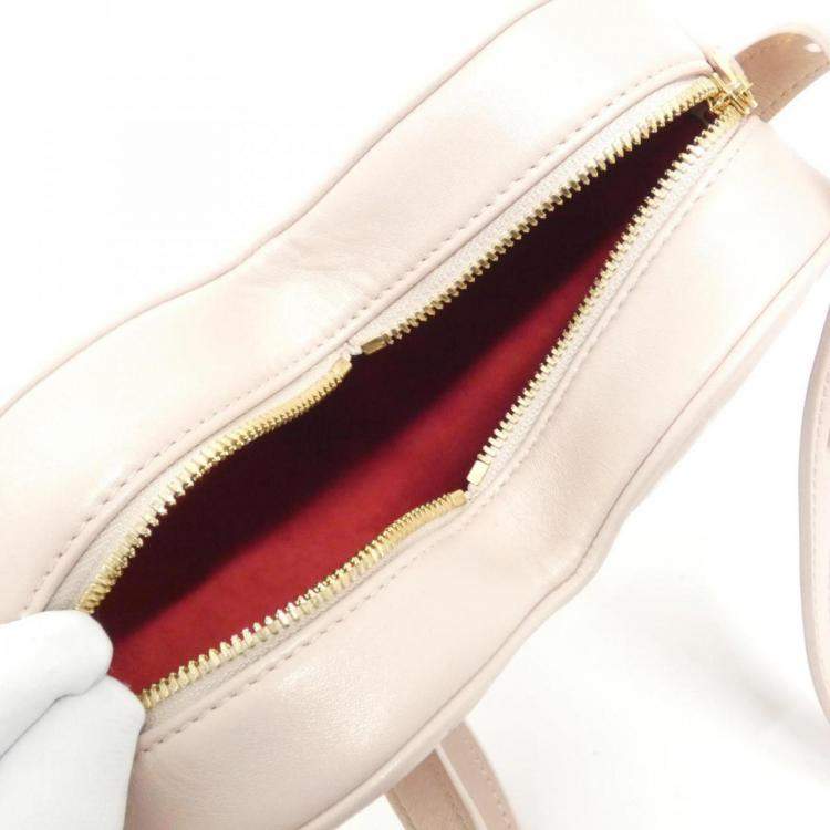 Pre Owned Louis Vuitton Rose Leather Monogram Sac Couer Fall In Love Shoulder Bag