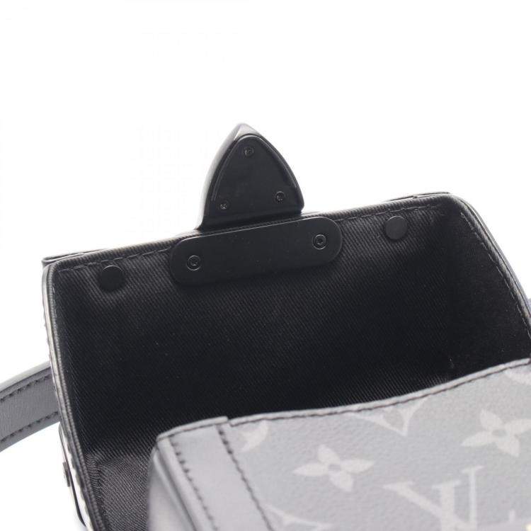Pre Owned Louis Vuitton Black Monogram Eclipse Vertical Trunk Wearable Wallet 