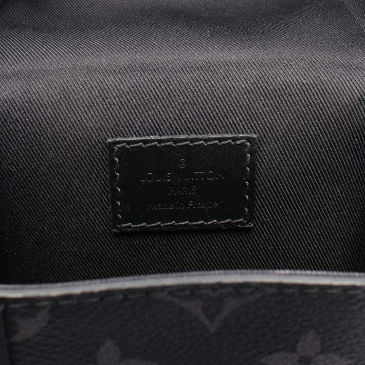 Pre Owned Louis Vuitton Black Monogram Eclipse Vertical Trunk Wearable Wallet 