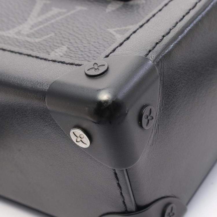 Pre Owned Louis Vuitton Black Monogram Eclipse Vertical Trunk Wearable Wallet 