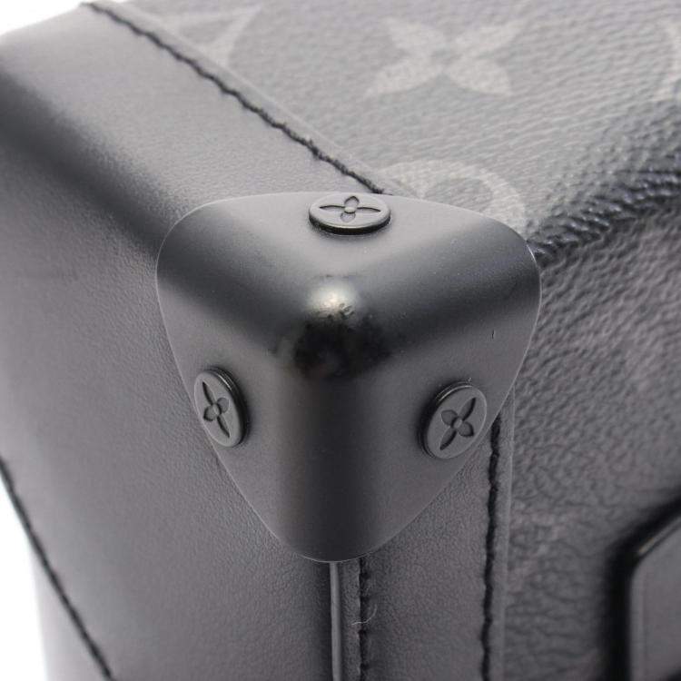 Pre Owned Louis Vuitton Black Monogram Eclipse Vertical Trunk Wearable Wallet 