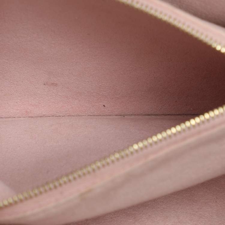 Pre Owned Louis Vuitton Rose Ballerine Damier Ebene Canvas Caissa Flap Bag