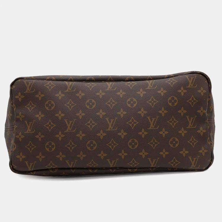 Pre Owned Louis Vuitton Beige Monogram Neverfull GM Tote Bag