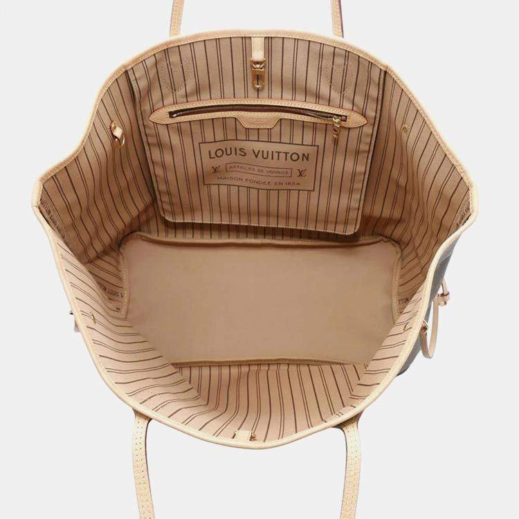 Pre Owned Louis Vuitton Beige Monogram Neverfull GM Tote Bag