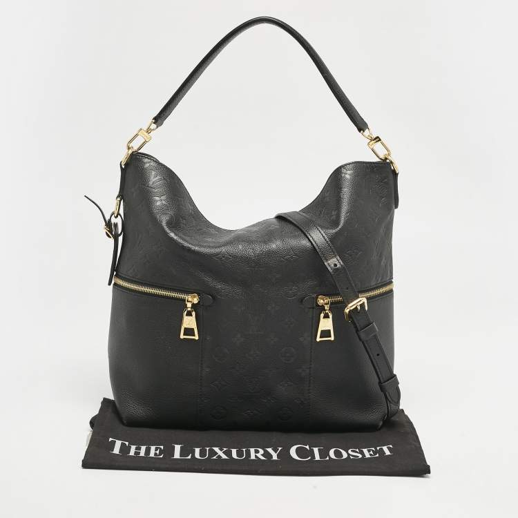Pre Owned Louis Vuitton Black Monogram Empreinte Leather Melie Bag