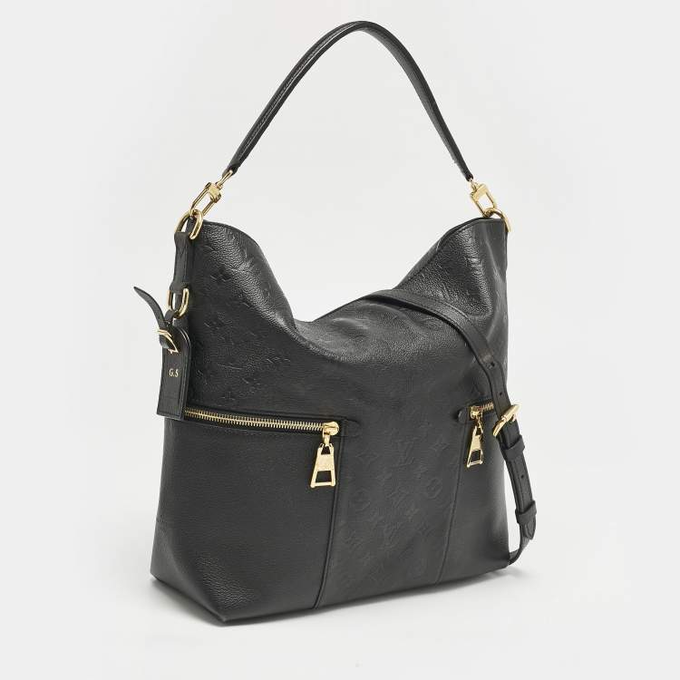 Pre Owned Louis Vuitton Black Monogram Empreinte Leather Melie Bag
