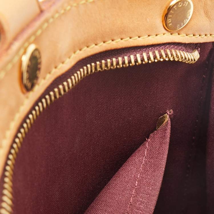 Pre Owned Louis Vuitton Rouge Fauviste Monogram Vernis Brea GM Bag