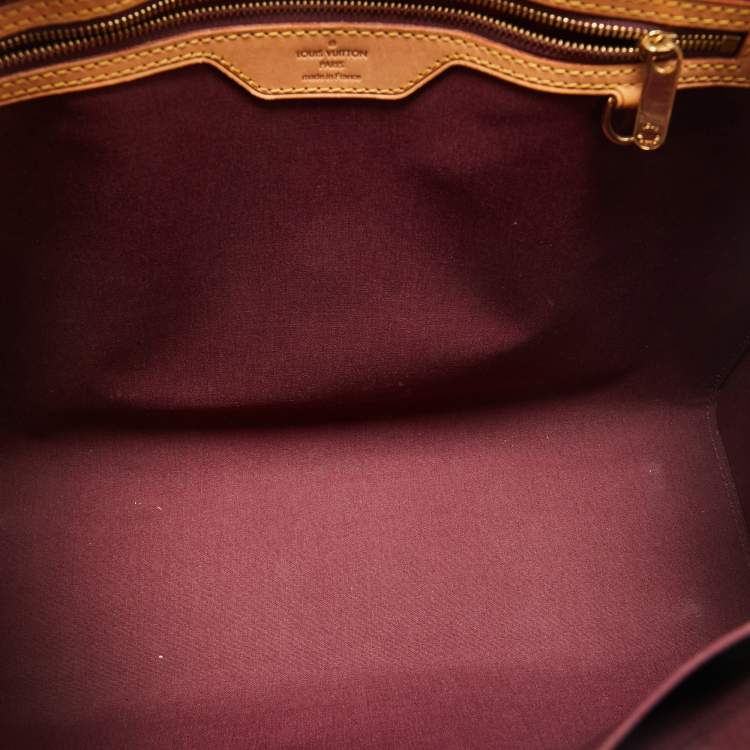 Pre Owned Louis Vuitton Rouge Fauviste Monogram Vernis Brea GM Bag