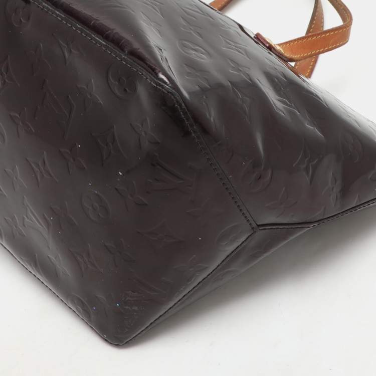 Pre Owned Louis Vuitton Amarante Monogram Vernis Bellevue PM Bag