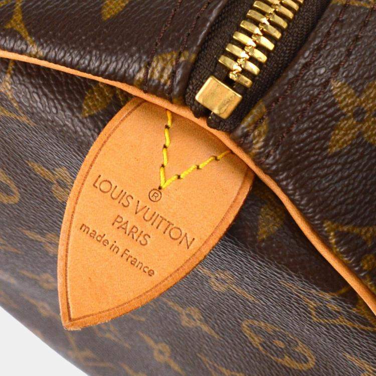 Pre Owned Louis Vuitton Brown Monogram Keepall 55 Duffle Bag