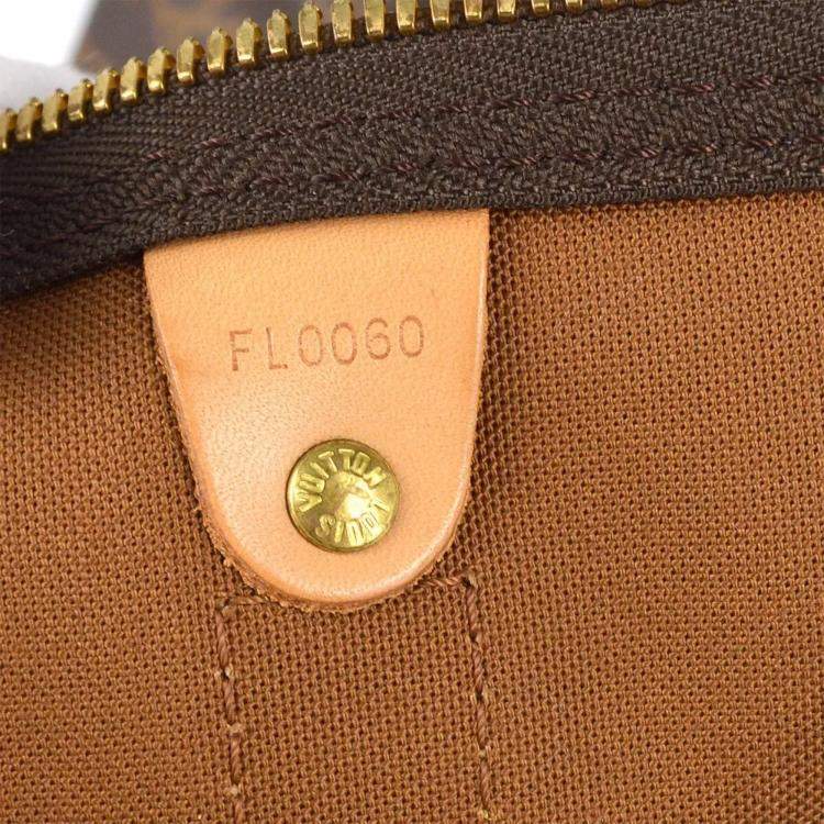 Pre Owned Louis Vuitton Brown Monogram Keepall 55 Duffle Bag