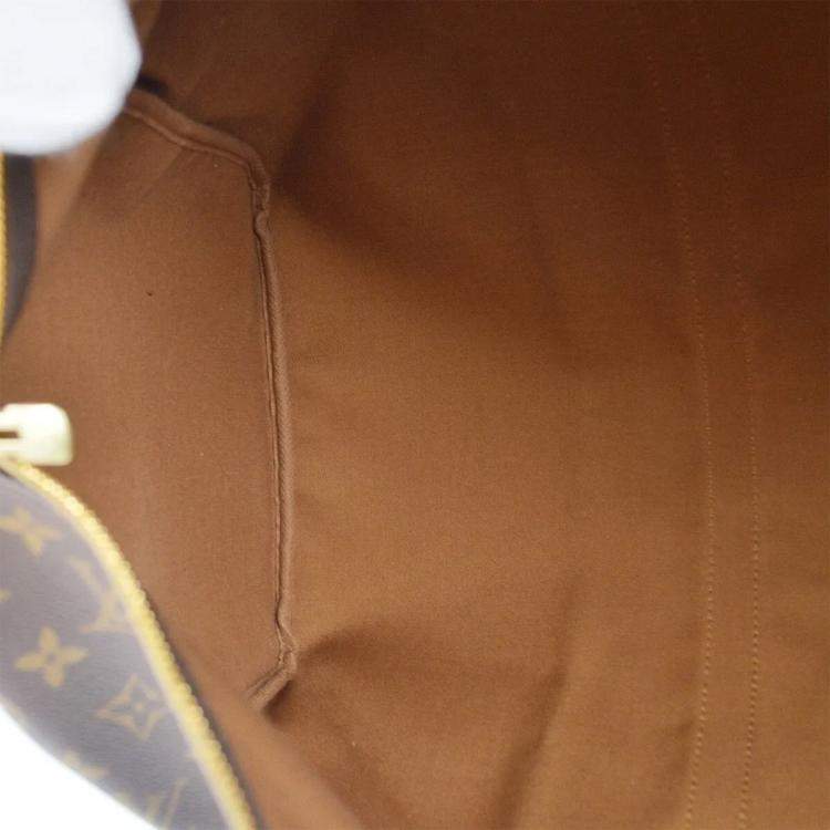 Pre Owned Louis Vuitton Brown Monogram Keepall 55 Duffle Bag