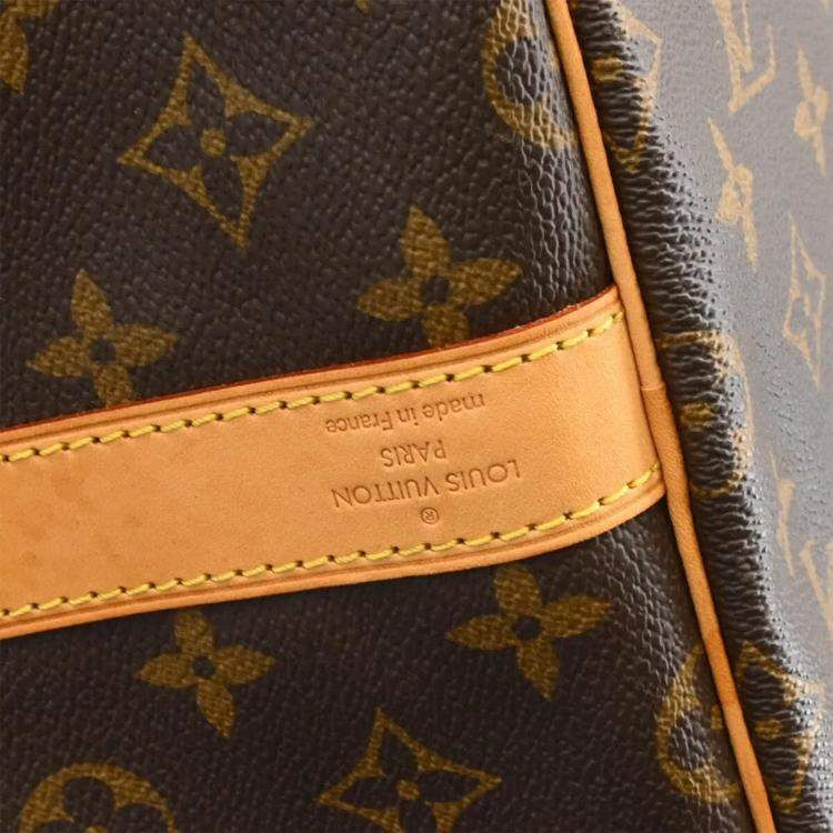 Pre Owned Louis Vuitton Brown Monogram Keepall Bandouliere 55 Duffle Bag