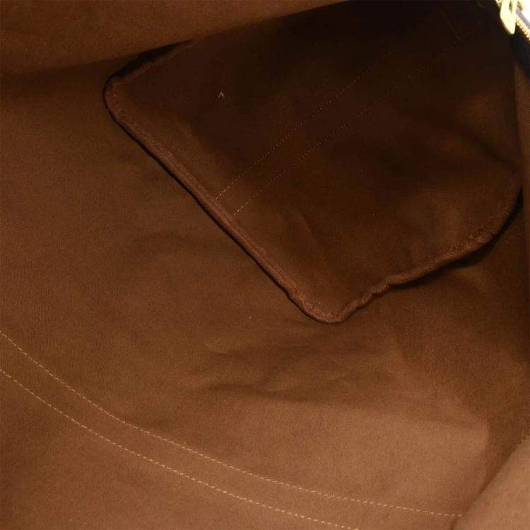 Pre Owned Louis Vuitton Brown Monogram Keepall Bandouliere 55 Duffle Bag
