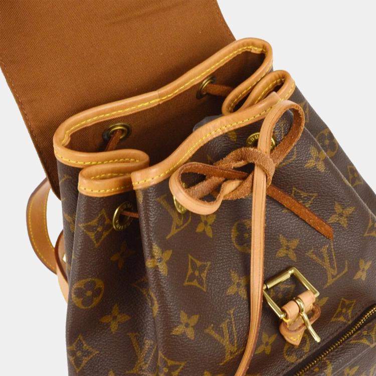 Pre Owned Louis Vuitton Brown Monogram Canvas Montsouris MM Backpack