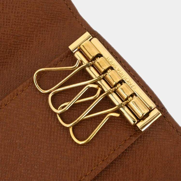 Pre Owned  Louis Vuitton Brown Monogram Coated Canvas Small 4 Key Case