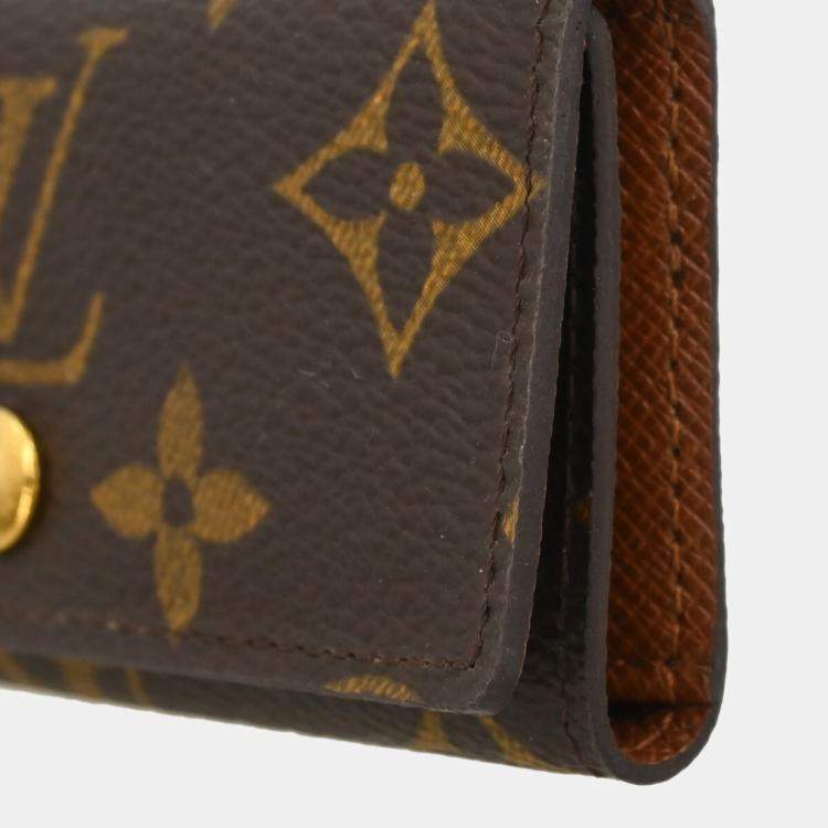 Pre Owned  Louis Vuitton Brown Monogram Coated Canvas Small 4 Key Case