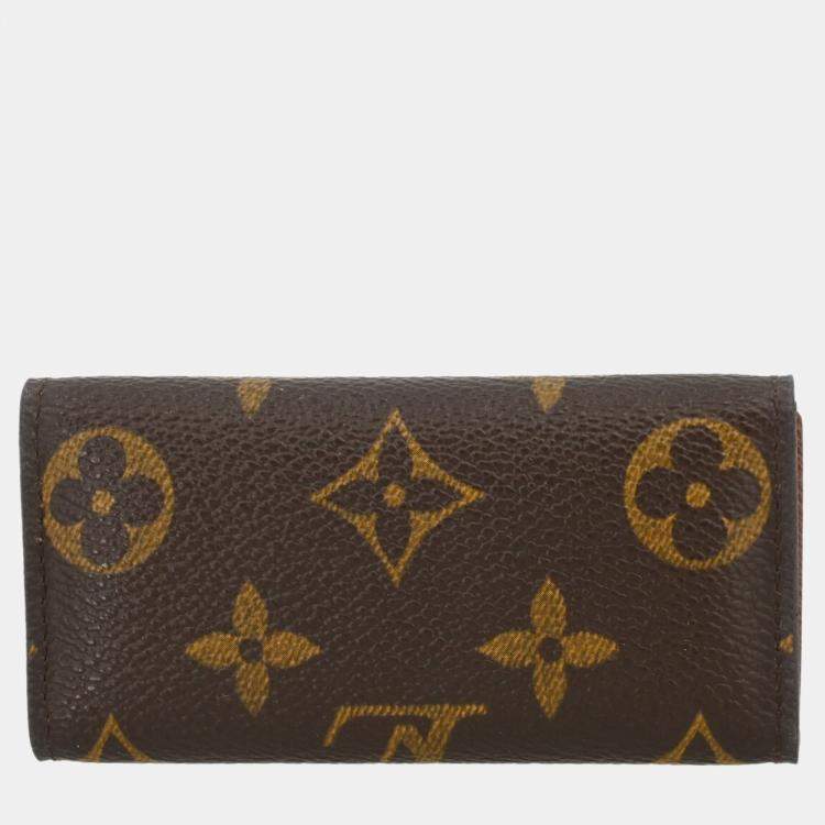 Pre Owned  Louis Vuitton Brown Monogram Coated Canvas Small 4 Key Case