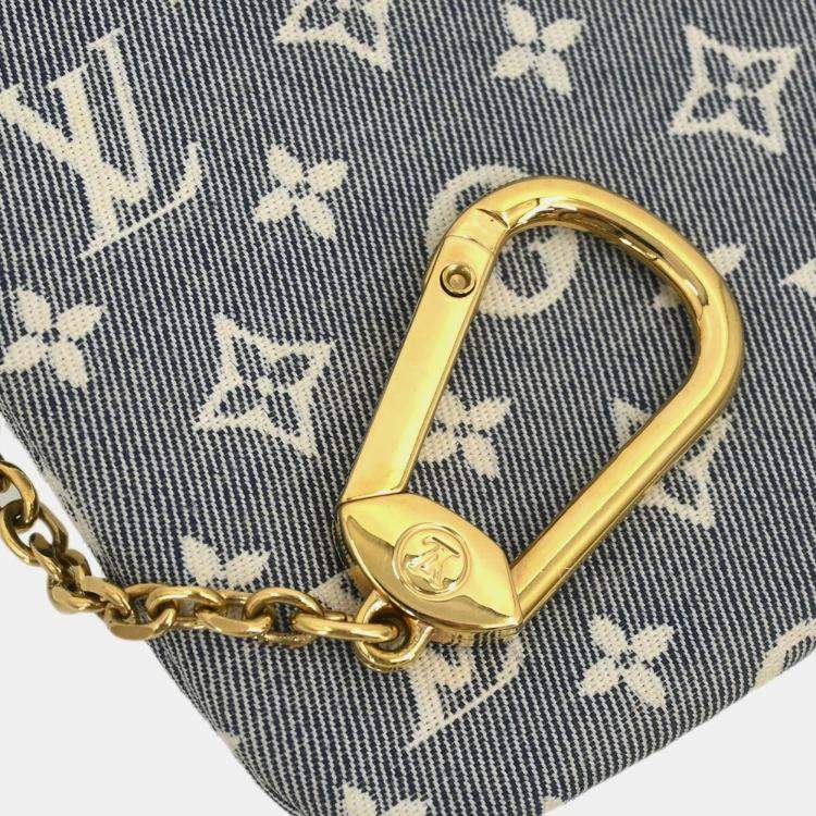 Pre Owned Louis Vuitton Navy Monogram Idylle Canvas Pochette Cles Coin Case