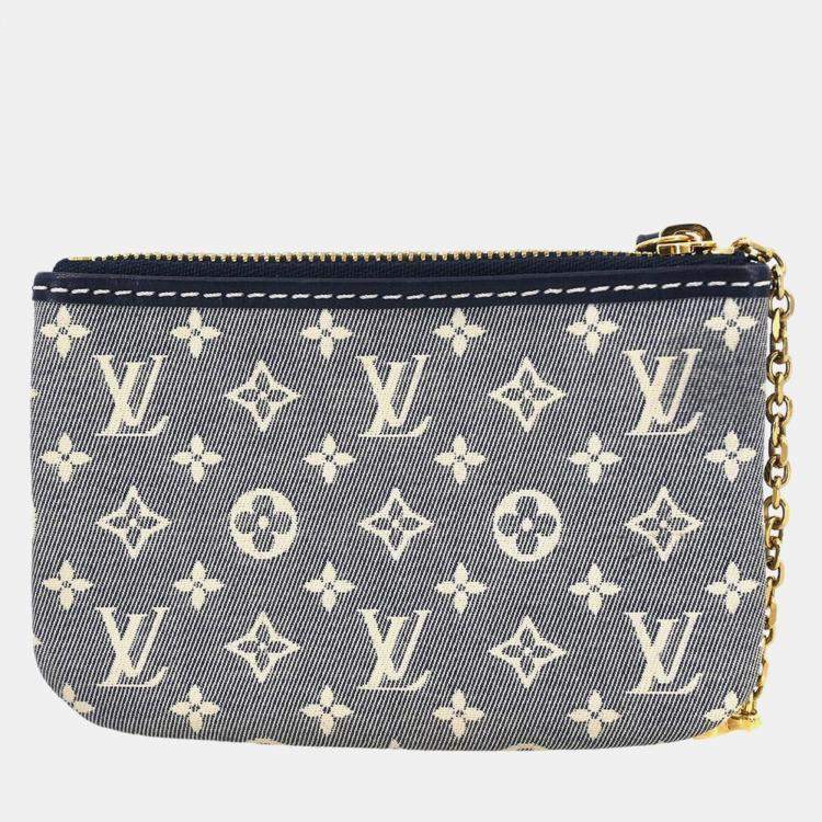 Pre Owned Louis Vuitton Navy Monogram Idylle Canvas Pochette Cles Coin Case