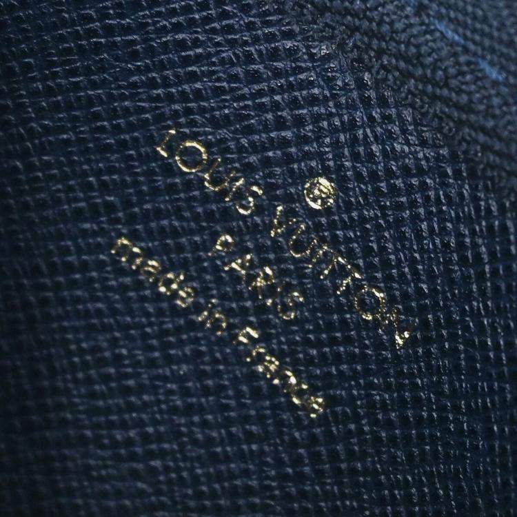 Pre Owned Louis Vuitton Navy Monogram Idylle Canvas Pochette Cles Coin Case