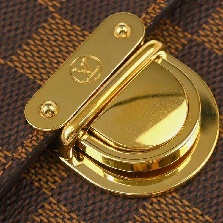 Pre Owned Louis Vuitton Brown Damier Ebene Canvas Portefeuille Wallet