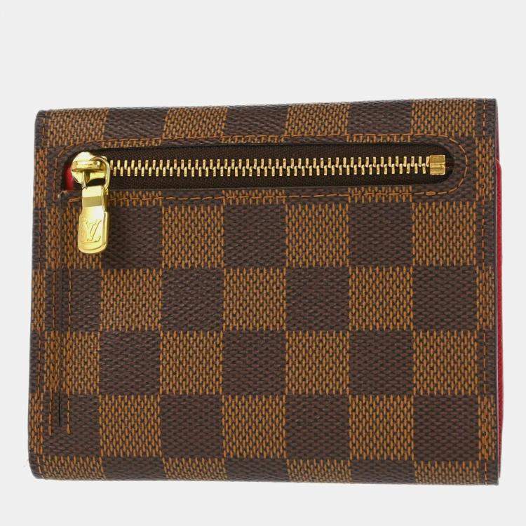 Pre Owned Louis Vuitton Brown Damier Ebene Canvas Portefeuille Wallet