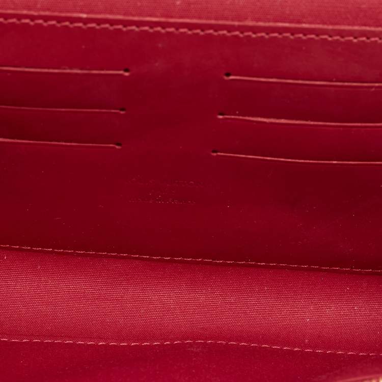 Pre Owned Louis Vuitton Rouge Fauviste Monogram Vernis Rossmore MM Bag