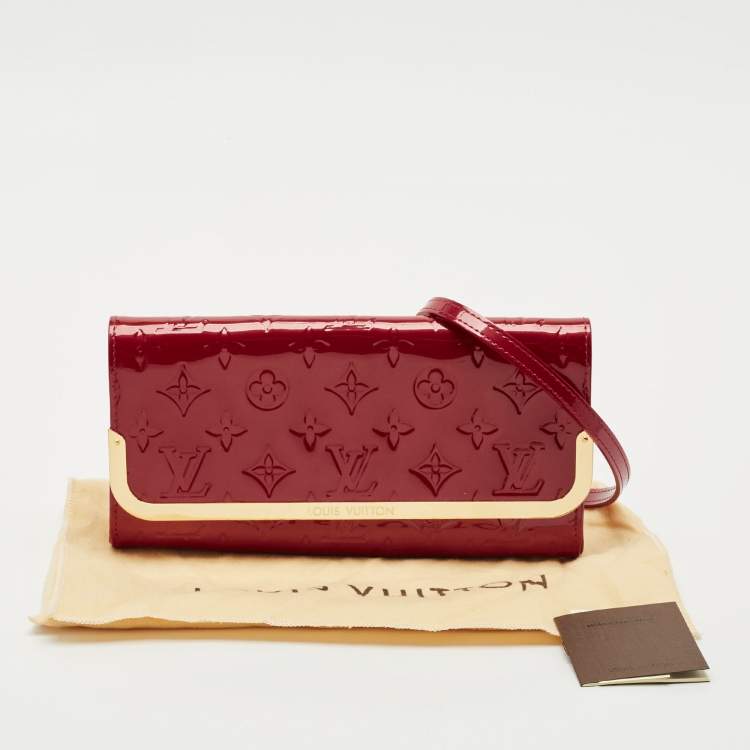 Pre Owned Louis Vuitton Rouge Fauviste Monogram Vernis Rossmore MM Bag